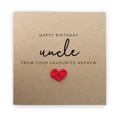 Happy Birthday Uncle, Birthday Card, Funny Uncle Birthday Card from Nephew, Uncle Birthday Card, Card For Uncle, Simple Uncle Birthday Card (SKU: BD249B)