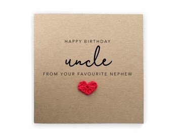 Joyeux anniversaire oncle, carte d'anniversaire, carte d'anniversaire drôle oncle de neveu, carte d'anniversaire oncle, carte pour oncle, carte d'anniversaire simple oncle (SKU : BD249B)