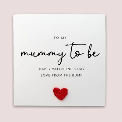 Mummy To Be Valentines Card, For My Mummy To Be, Valentines Day Card For Her, Pregnancy Valentine Card, Mum To Be Card From The Bump, Baby (SKU: VD5W)