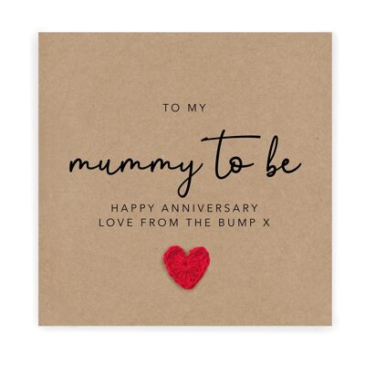Tarjeta de aniversario de futura mamá, para mi futura mamá, tarjeta de aniversario para él, tarjeta de aniversario de embarazo, tarjeta de futura mamá de The Bump, Baby (SKU: A051B)