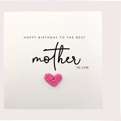 Mother In Law Birthday Card From Daughter In Law, Amazing Mother In Law Gift, Birthday Card Mum In Law, Personalised Birthday Card (SKU: BD166W)