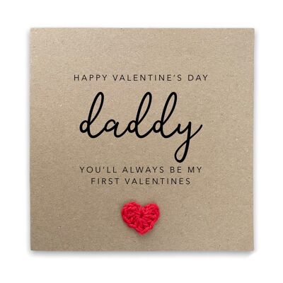 Tarjeta del día de San Valentín del primer amor para papá, tarjeta de San Valentín personalizada para papá del bebé, tarjeta del primer día de San Valentín como mi papá, tarjeta del nuevo bebé para él (SKU: VD14B)
