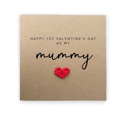 Mummy 1st Valentines Card, Happy First Valentines Card For Mummy,  Mummy Valentines Card, Happy Valentines Day Gift For Mum, From Baby (SKU: VD1B)
