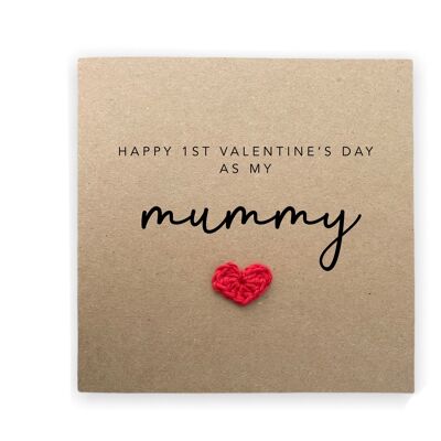 Mummy 1st Valentines Card, Happy First Valentines Card For Mummy,  Mummy Valentines Card, Happy Valentines Day Gift For Mum, From Baby (SKU: VD1B)