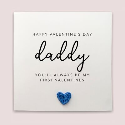 Tarjeta del primer amor de San Valentín para papá, tarjeta de San Valentín personalizada para papá del bebé, primera tarjeta de San Valentín como mi papá, nueva tarjeta de bebé para él (SKU: VD14W)