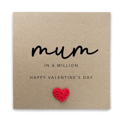 Special Mum Valentines Day Card, Mum In A Million Card, Valentine Card Mum, For Mum, Mum Valentines Card, Mummy Valentines Card, Love Mum (SKU: VD4B)