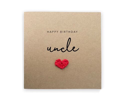 Happy Birthday Uncle, Family Birthday Card, Personalised Birthday Card, Uncle Birthday Card, Card For Uncle, Simple Uncle Birthday Card (SKU: BD003B)