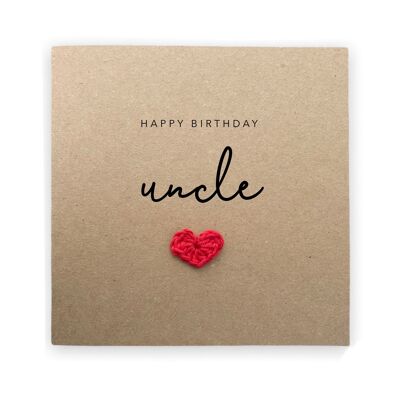 Happy Birthday Uncle, Family Birthday Card, Personalised Birthday Card, Uncle Birthday Card, Card For Uncle, Simple Uncle Birthday Card (SKU: BD003B)