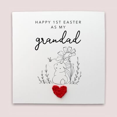 Happy 1st Easter As My Oma, Happy Easter Card, Oma First Easter Card, From Baby, Bunny Card From Child, Easter Nanny Card, Nana (SKU: EC7W)