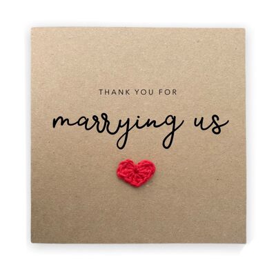 Carte de remerciement pour nous épouser, carte de remerciement officiant, vicaire, carte de remerciement prêtre, officiant de mariage merci, mariage, merci (SKU : WC003B)