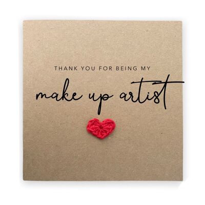 Thank You For Being My Make Up Artist, Wedding Thank You Card, Thank You For Being, Bridal Party Thank You Card, Simple Wedding Card (SKU: WC007B)