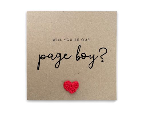 Will You Be Our Page Boy, Wedding Proposal Page Boy Card, Simple Wedding Request Card For Page Boy, For Him, Page Boy Card, Wedding Card (SKU: WC008B)