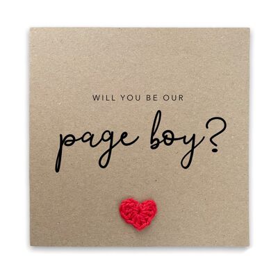 Will You Be Our Page Boy, biglietto di invito di matrimonio, biglietto di richiesta di matrimonio semplice per ragazzo di pagina, per lui, biglietto di compleanno, biglietto di nozze (SKU: WC008B)