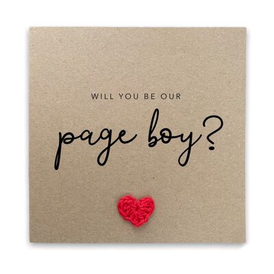 Will You Be Our Page Boy, Wedding Proposal Page Boy Card, Simple Wedding Request Card For Page Boy, For Him, Page Boy Card, Wedding Card (SKU: WC008B)