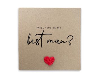 Serez-vous ma carte Best Man, pour lui, Will You Be My, Best Man Card, Stag Ideas, Wedding Card, Proposition Card, Card for Best Man (SKU: WC009B)