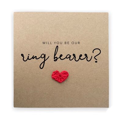 Ring Bearer Request Card, Will You Be Our Ring Bearer, Proposal Card, Cute Ring Bearer Card, Will You Be, Wedding Party Invite, Ringer Bear (SKU: WC012B)