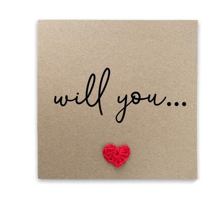 Will You Card, Will You Be My Card, Bridesmaid, Best Man, Maid Of Honor, Godmother, Godfather, Godparent, Flower Girl, Wedding Card Simple (SKU: WC013B)