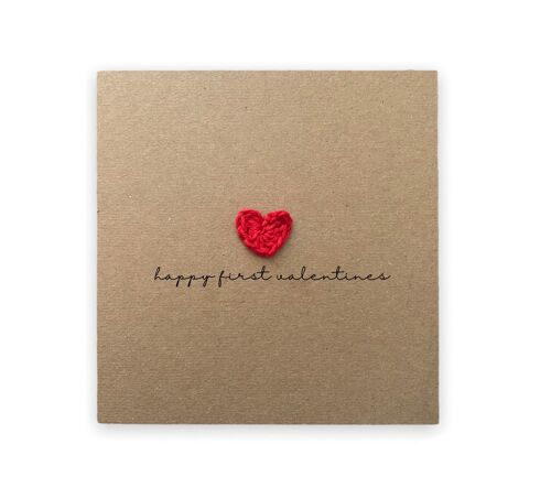 Happy First Valentines Day Card, First Valentines Card For Boyfriend, Partner First Valentines Day Card, 1st Valentines Day Card, Love Card (SKU: VD18B)