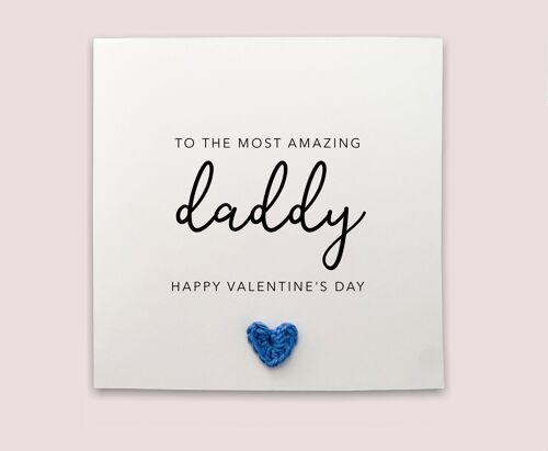 Daddy Valentines Card, Happy Valentines Card For Daddy, Personalised Daddy Valentines Card, Happy Valentines Day Gift For Dad, From Baby (SKU: VD20W)