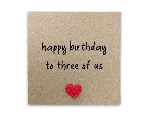 Happy Birthday To Three of Us,  Funny Triplet Birthday Card, Joke Card For Sister, Brother, Birthday For Triplet, Happy Birthday Triplet (SKU: BD015B)