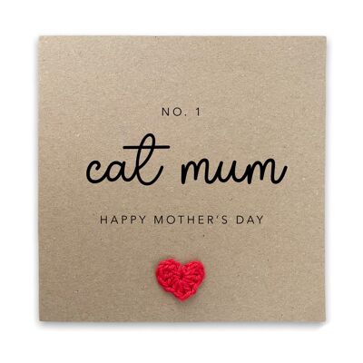 Carte de fête des mères maman chat, carte de fête des mères pour maman chat, carte de fête des mères parent chat, carte de fête des mères heureuse pour maman chat, carte de chat (SKU : MD6 B)