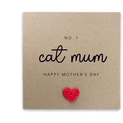Cat Mum Mothers Day Card, Mothers Day Card For Cat Mum, Cat Parent Mothers Day Card, Happy Mothers Day Card For Cat Mum,  Card from Cat (SKU: MD6 B)