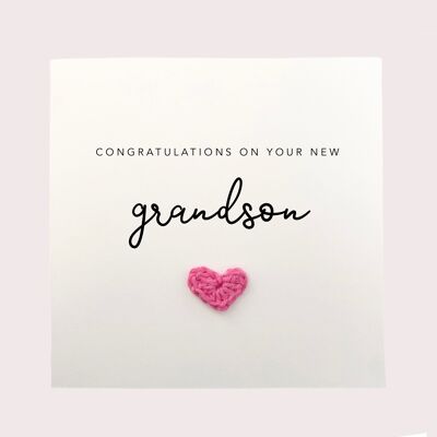 Carta per il nuovo nipote, Carta per i nuovi nonni, Carta per bambina, Carta per neonato, Congratulazioni ai nonni, Carta per neonato, Destinatario (SKU: NB005W)