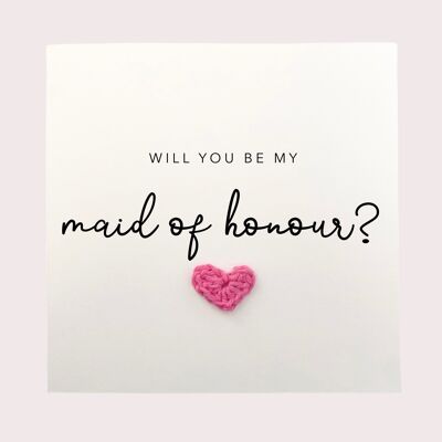 Will You Be My Maid Of Honour, Bridesmaid Card, Bridal Party Card, Maid Of Honor Card, Proposal Cards For Bridesmaids, Wedding Card Will You (SKU: WC016W)