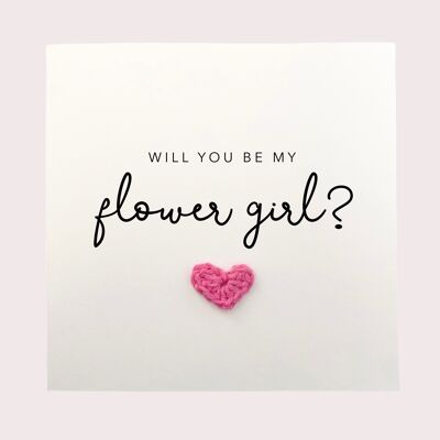 Will You Be My Flower Girl Card, migliore amica damigella d'onore, carta di matrimonio, Will You Be My, Flower Girl Wedding, regalo per la ragazza di fiori, proposta (SKU: WC019W)