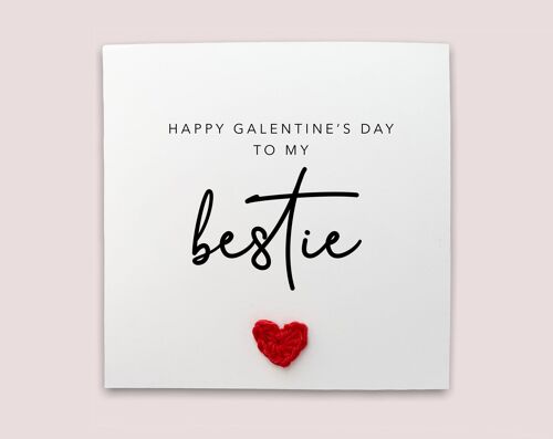 Happy Valentines Day To My Best Friend Card, Galentines Card For Your Bestie, Best Friend Card For Her, Galentines Card, Girl Friend, Gal (SKU: VD29W)