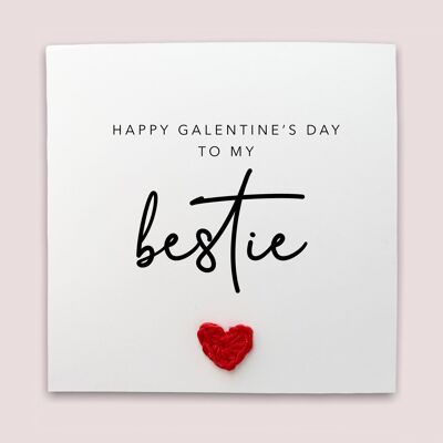 Tarjeta de feliz día de San Valentín para mi mejor amiga, tarjeta Galentines para tu mejor amiga, tarjeta de mejor amiga para ella, tarjeta Galentines, novia, gal (SKU: VD29W)