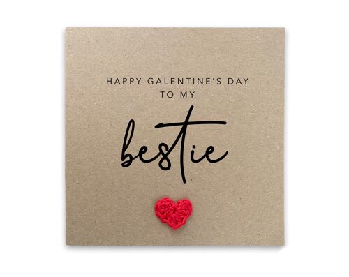 Happy Valentines Day To My Best Friend Card, Galentines Card For Your Bestie, Best Friend Card For Her, Galentines Card, Girl Friend, Gal (SKU: VD29B)
