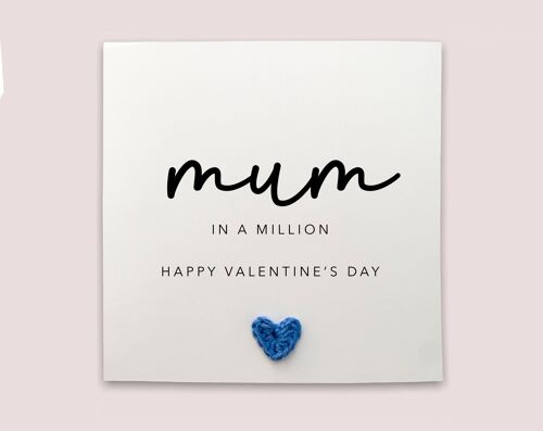 Special Mum Valentines Day Card, Mum In A Million Card, Valentine Card Mum, For Mum, Mum Valentines Card, Mummy Valentines Card, Love Mum (SKU: VD4W)