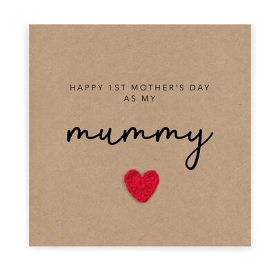 Happy 1st Mothers Day Card, Simple First Mothers Card per mamma, Mothers from baby, Mothers Day Mum Card 1st Mothers Day Card for Mum (SKU: MD13B)