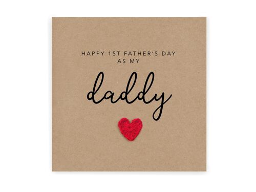 Happy 1st Fathers Day card, Simple First Fathers  Card for mum, Fathers  from baby, Fathers Day Dad Card 1st Fathers Day Card for Dad (SKU: FD1B)