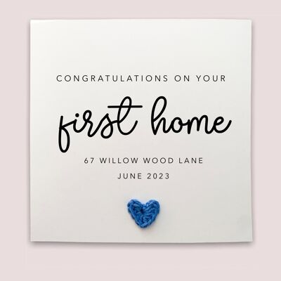 Personalised New Home Card, Housewarming, Greetings Card, Happy New Home, Custom House Card, First Home, Congratulations, New Home Owner (SKU: NW001WP)