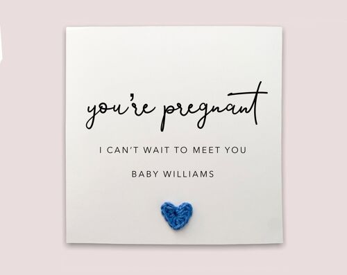 You're Pregnant Pregnancy Card, Congratulations On Your Pregnancy Card, Personalised Pregnancy Card For Parents To Be, New Baby, Mum to be (SKU: NB022WP)