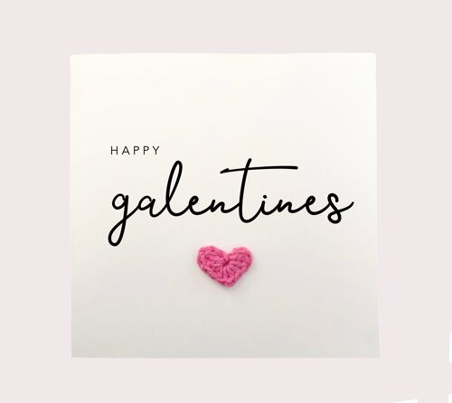 Happy Galentines To My Friend - Simple Valentines card for single friends - Friend Appreciation - Card for Best Friend Fun Galentine's (SKU: VD30W)