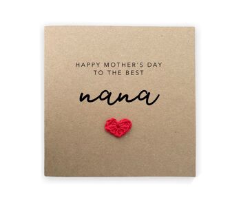 Carte de fête des mères heureuse pour grand-mère, carte de fête des mères heureuse, carte de fête des mères pour maman, carte de fête des mères grand-mère, carte Nan, carte Nana (SKU : MD21B)
