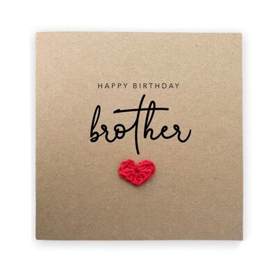 Tarjeta de feliz cumpleaños hermano, hermano de cumpleaños, tarjeta de cumpleaños de cuñado, tarjeta de cumpleaños de hermano simple, tarjeta hecha a mano para él (SKU: BD059B)