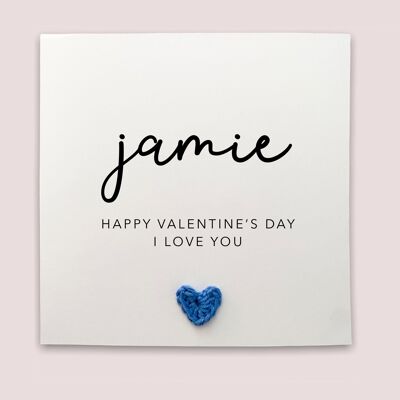 Personalisierte Valentinstagskarte, glückliche Valentinstagskarte für Freund, Freundin-Valentinstagskarte, Ehemann-Valentinstagskarte (SKU: VD15WP)