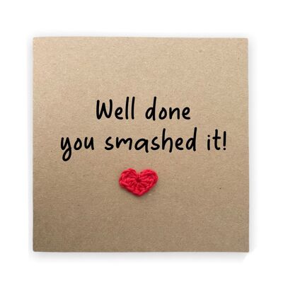 Well Done You Smashed it Card- Congratulations on your new exam pass job card, Proud of you, Driving Test Send , You passed, Recipient (SKU: NJ009W)