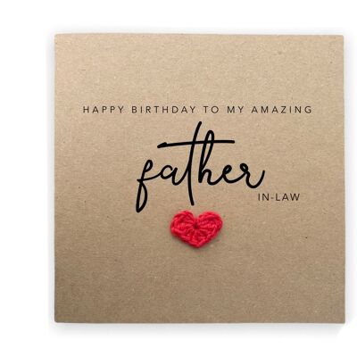 Happy Birthday to my amazing Father in law, Simple Birthday for Father, card for Dad in law, Handmade Card, Card, Send to recipient (SKU: BD069B)