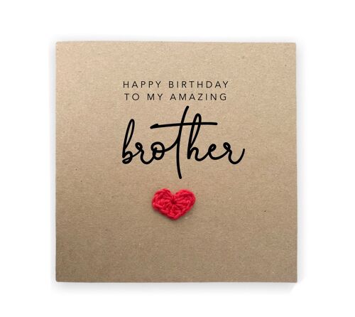 Happy Birthday Brother Card, Birthday Brother, Brother in Law Birthday Card, Simple Brother Birthday Card, Handmade Card For Him (SKU: BD070B)