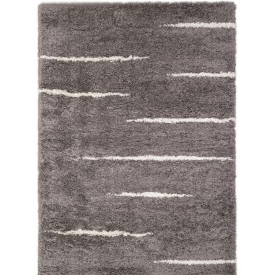 Mellow Shaggy Teppich aus Kunstpelz - Grau
