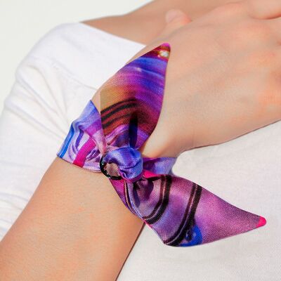 Seidenjuwel, Armband, Manschette, Fantasiedruck