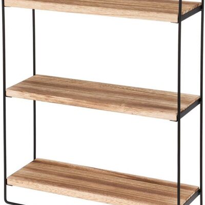 Metal wall rack with 3 wall shelves