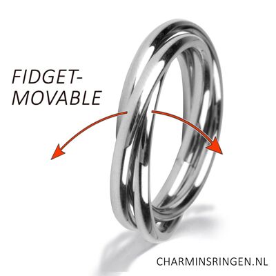 R1065 Rolling Anxiety Fidget Ring Stahl