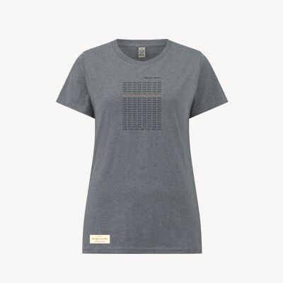 Duurzame dames t-shirt – I LOVE MYSELF – Daily Mantra - Melange grey