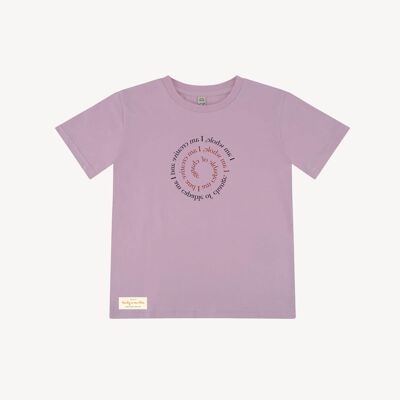 Duurzame kinder t-shirt – I AM WHOLE – Daily Mantra - Sweet lilac